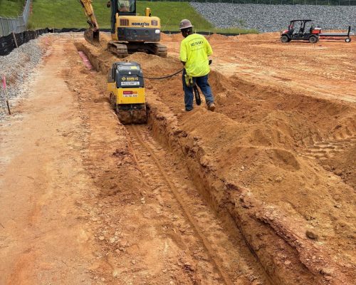 Duct Bank Pour-Backfill Compaction