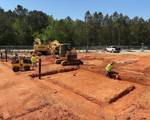 Fuel Forwarding skid foundation excavation